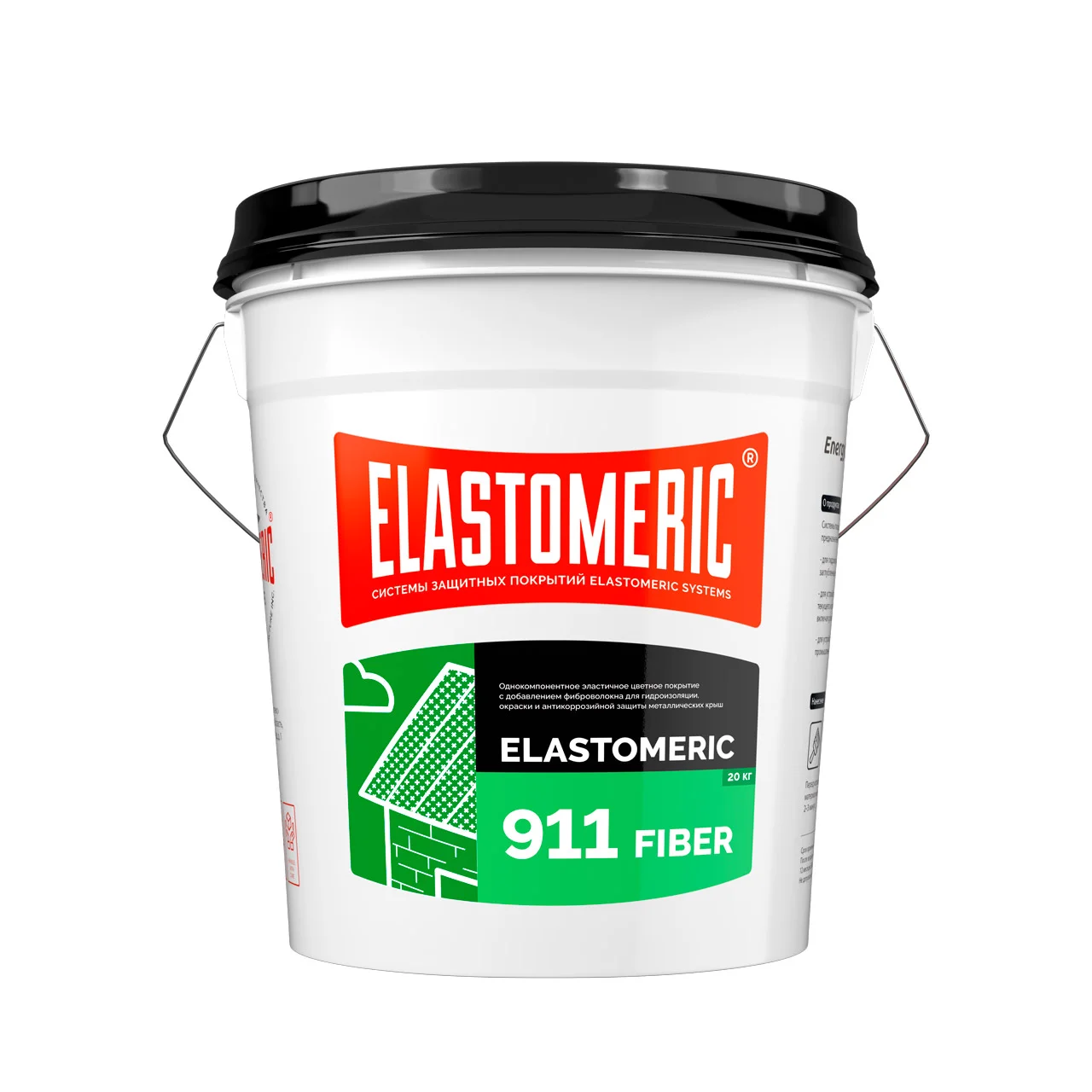 Гидроизоляционная мастика для сложных узлов и примыканий с фиброволокном Elastomeric 911 Файбер