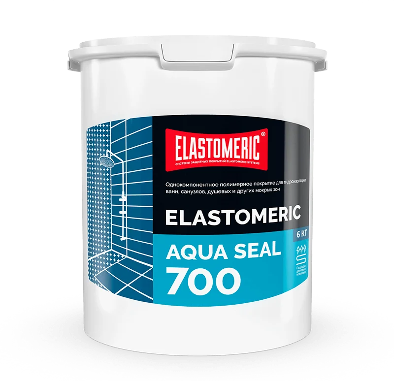 Гидроизоляция для ванной, пола, стен, балконов под плитку ELASTOMERIC Аква 700