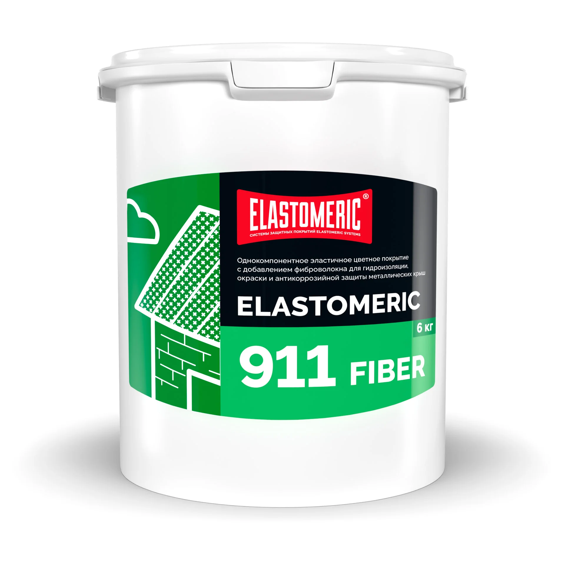 Гидроизоляционная мастика для сложных узлов и примыканий с фиброволокном Elastomeric 911 Файбер