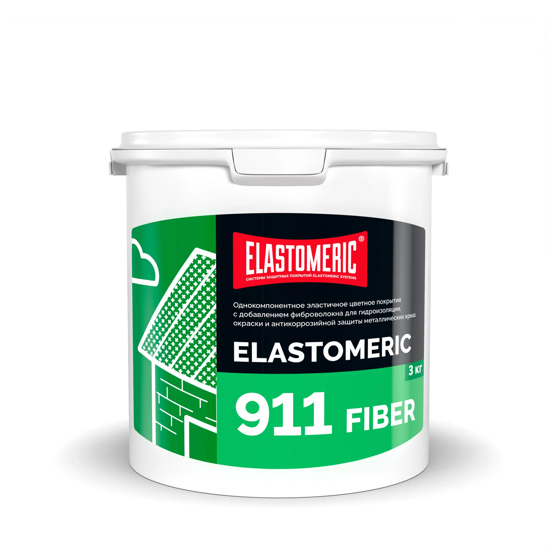 Гидроизоляционная мастика для сложных узлов и примыканий с фиброволокном Elastomeric 911 Файбер